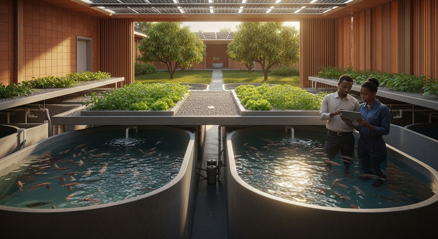 Aquaponics + tilapia farm