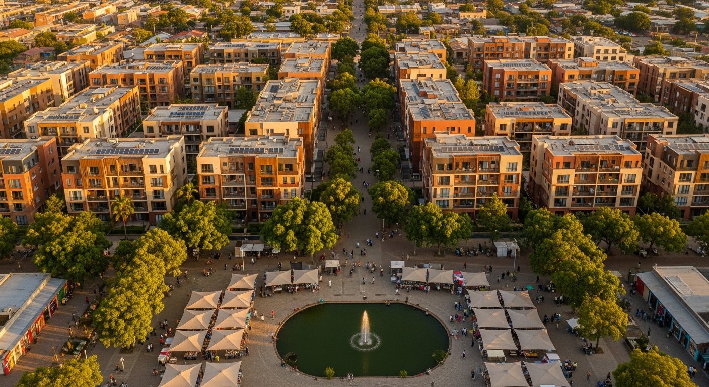 Afrisovera's first proposed city in Nigeria — aerial artist's impression