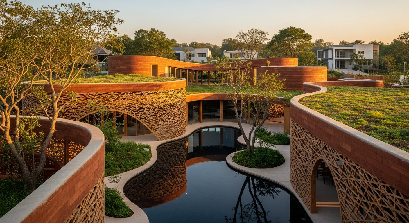 A sculptural African-design home