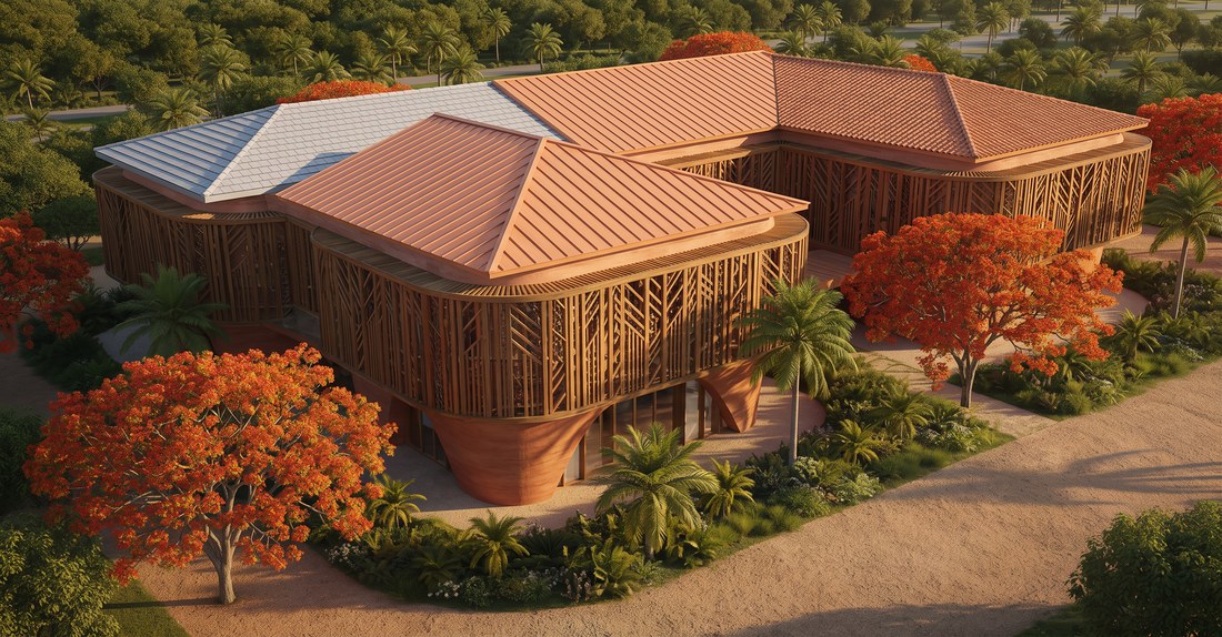A sculptural African-design home