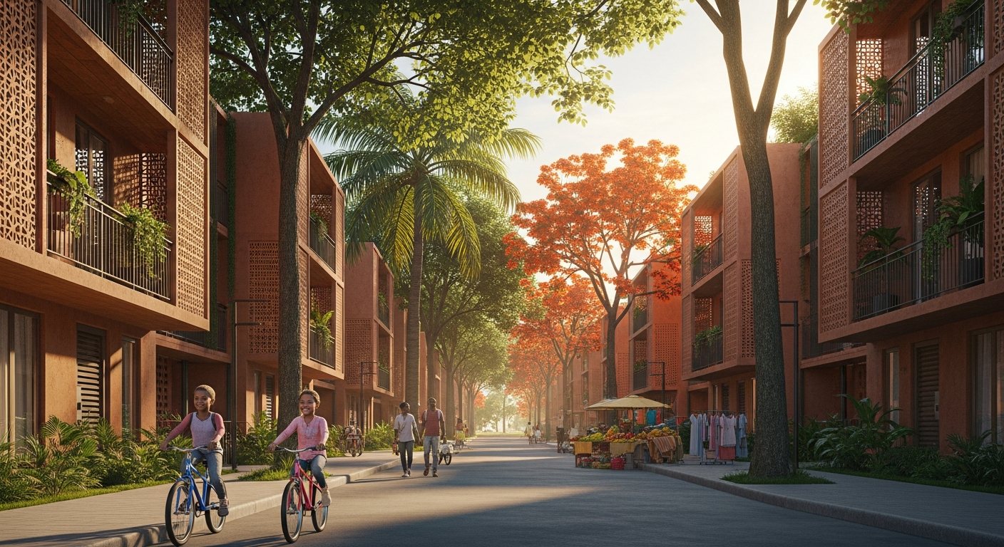 A tree-lined residential street