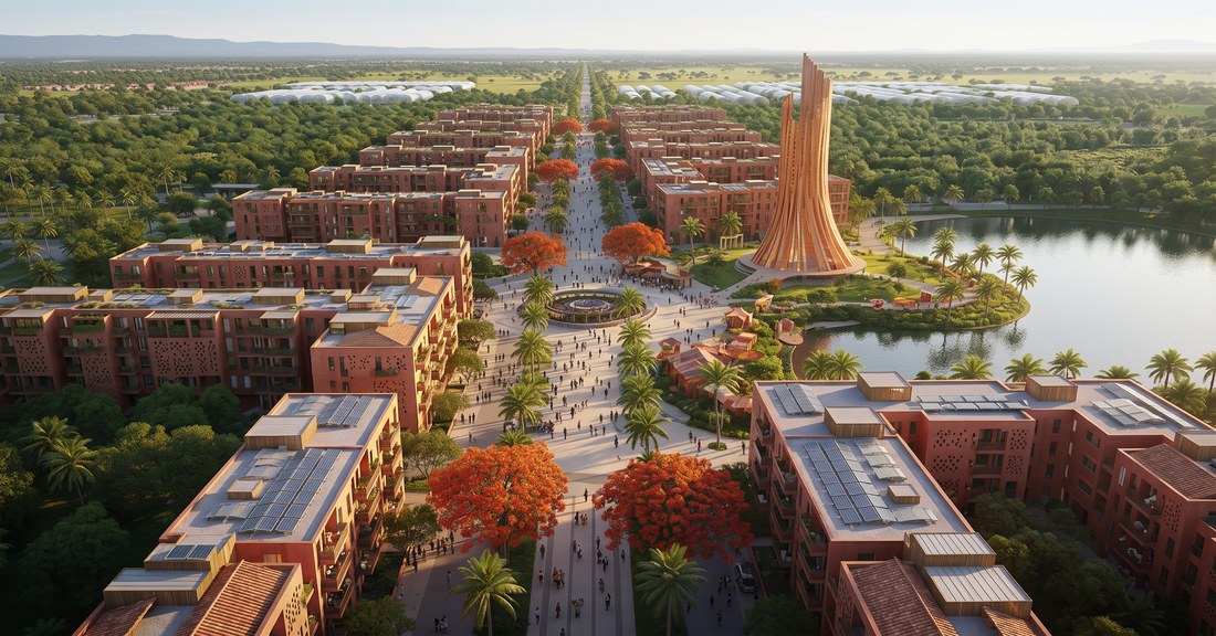 The city business district